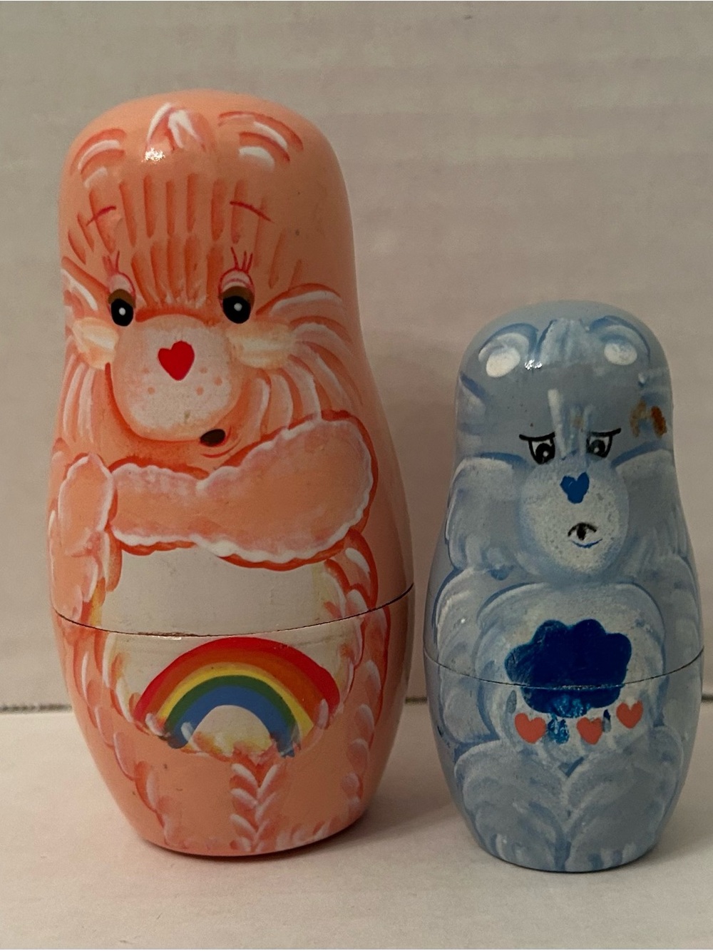 2003 CareBear Russian
Wooden Nesting Dolls - Only 2 Bears Included